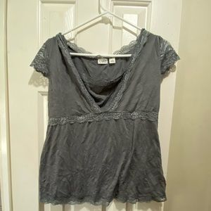 cute grey and lace shirt